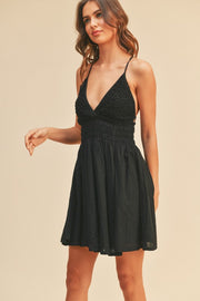 Leo Crinkled Halter Dress