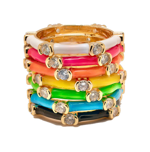 Sahira Jewelry Design - Enamel Stackable Rings