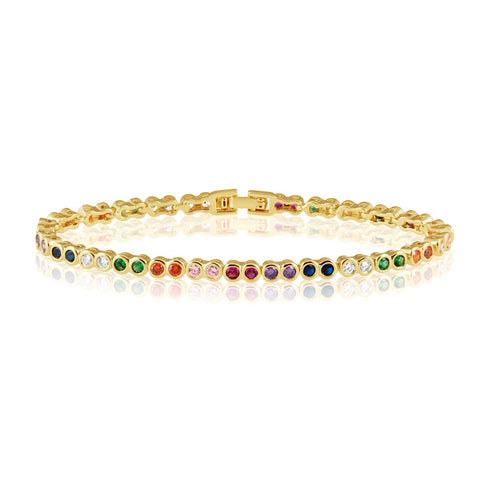 Rainbow Bezel Tennis