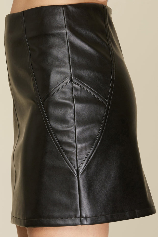 Wells Faux Leather Mini Skirt