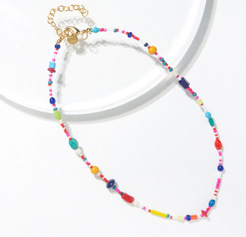 Rainbow Multi Mix Necklace with Extension