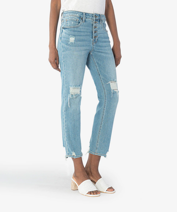 Rachael High Rise Fab Ab Mom Jean (Zany Wash)
