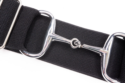 Silver Snaffle Elastic Belt (Youth-Adult XL)2"