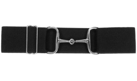 Silver Snaffle Elastic Belt (Youth-Adult XL)2"