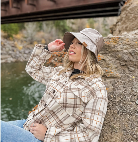 Vegan Leather C.C Bucket Hat