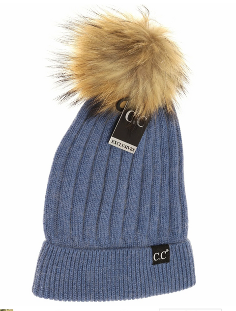 CC Exclusive - Black Label Special Edition Solid Ribbed Knit Beanie