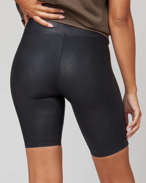 Faux Leather Bike Short