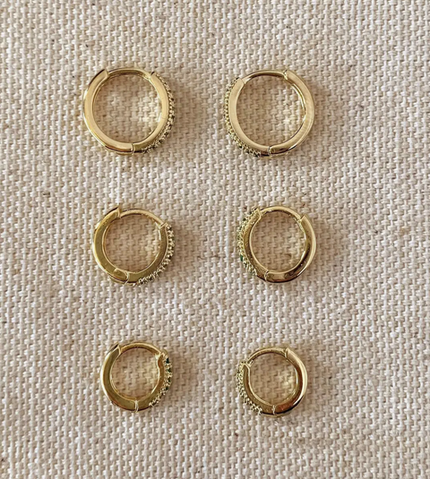 Emerald Hoop Trio