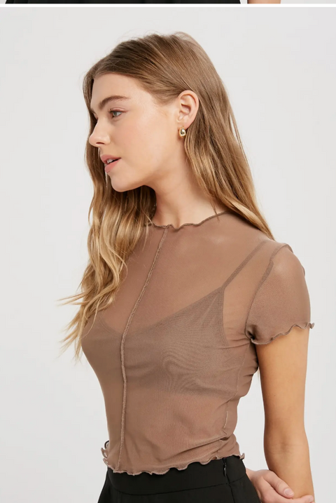 Samira Mesh Fabric Top