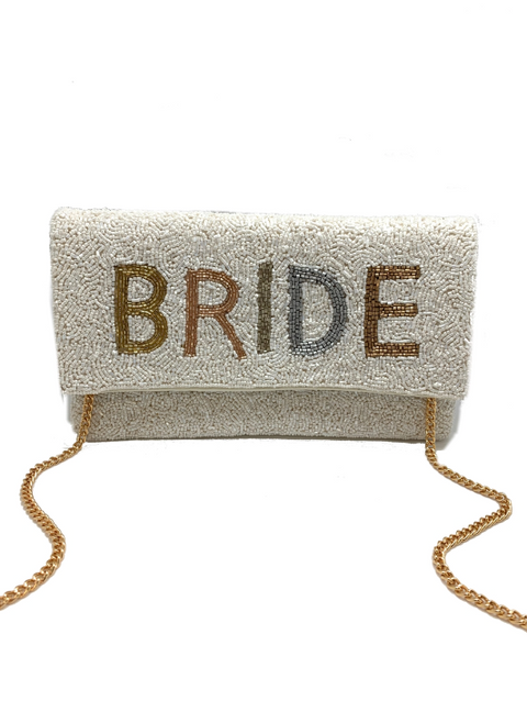 BRIDE Mini Beaded Clutch Bag