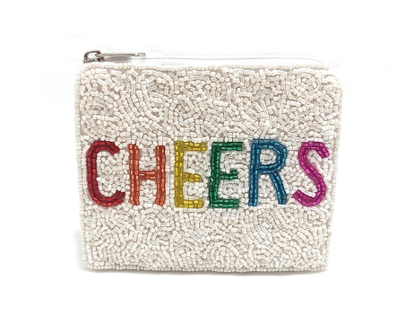 CHEERS Beaded Coin Purse