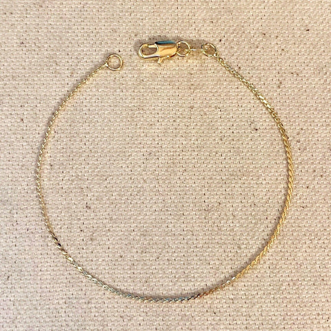 18k Gold Filled Thin Delicate Bracelet