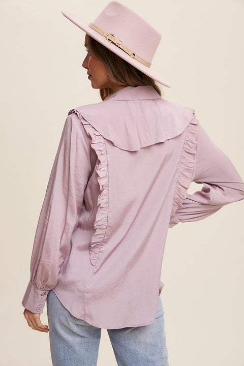 Perla Ruffle Collared Shirt