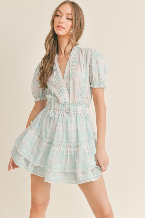 Arrie Plaid Ruffle Mini