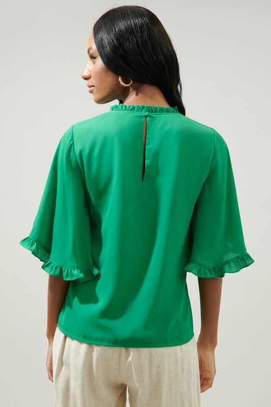 Gary Heartbreaker Bell Sleeve Blouse