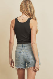 Molly Scoop Neck Cropped Tank