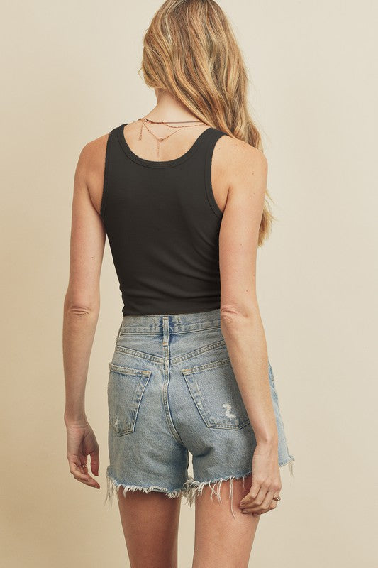Molly Scoop Neck Cropped Tank