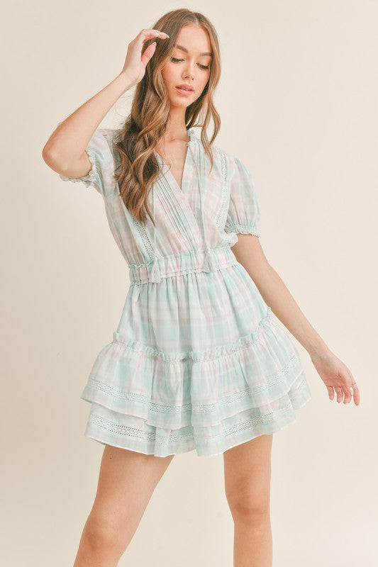 Arrie Plaid Ruffle Mini