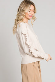 Maeve Pullover with Ruffles