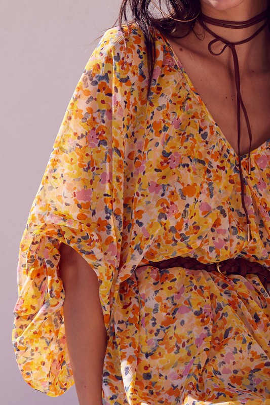Lilliana Wide Sleeve Mini Dress