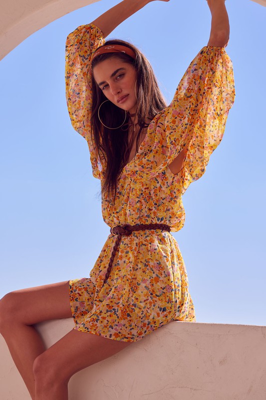 Lilliana Wide Sleeve Mini Dress