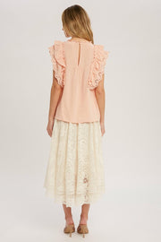 Lea Ruffled Eyelet Blouse