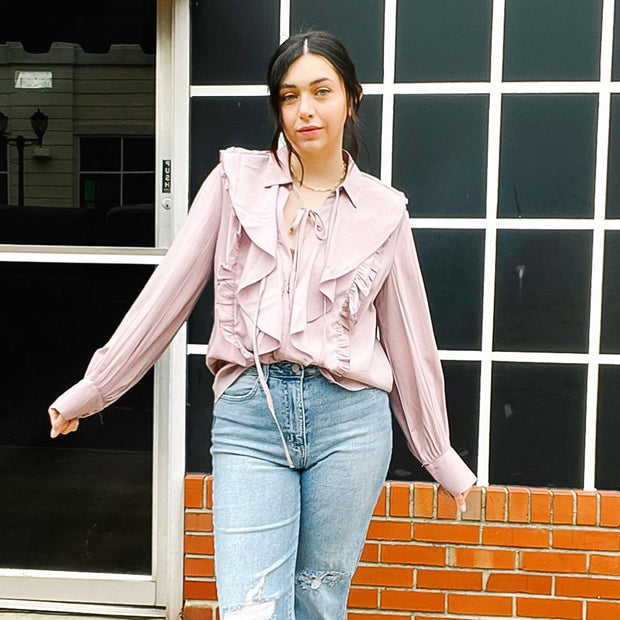 Perla Ruffle Collared Shirt